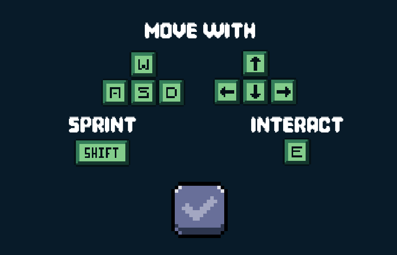 Final version of the start up menu